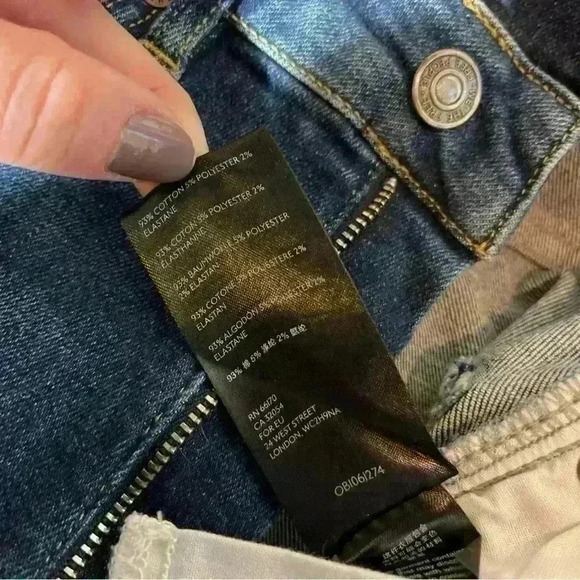 We The Free Size 28 High Rise Skinny Jeans Raw Hem Medium Wash - Picture 7 of 10